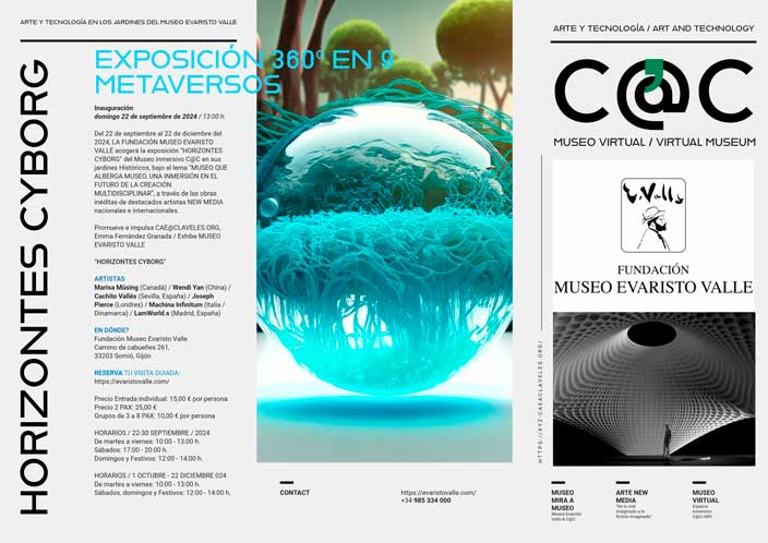 Visitantes con gafas Meta Quest explorando los metaversos