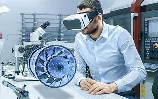 Gemelo digital de una planta industrial mostrando datos en tiempo real