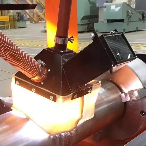 Automated Welding Head with Cooled Torch and Inspection Screen