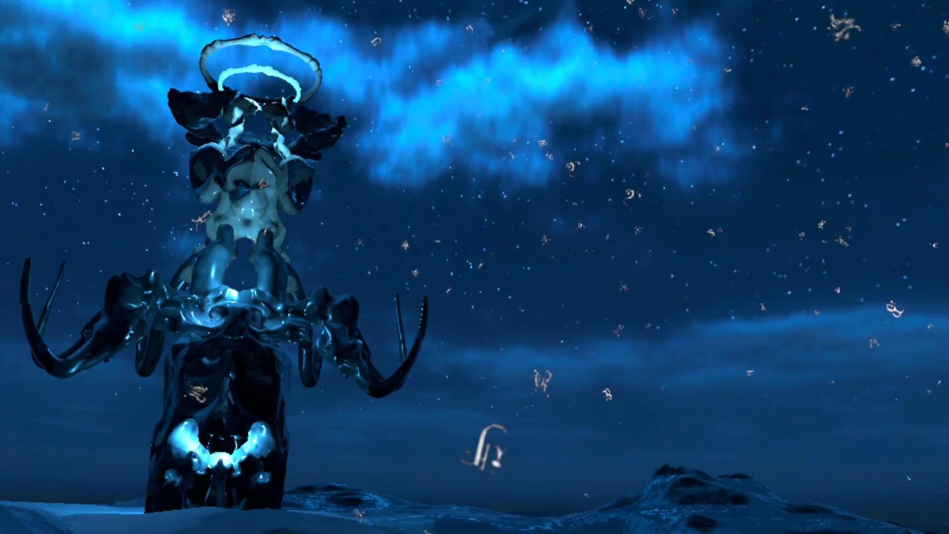 Scene from the Wendi Yan metaverse, Tale of Mammoth Goddess, explorable in the virtual museum with Meta Quest headsets